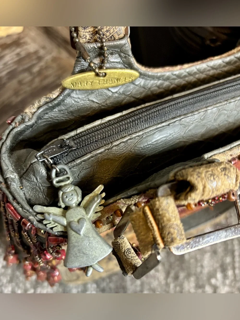 Mary Frances ornate leather